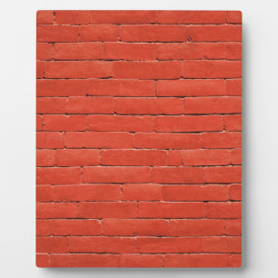 Plaque Photo Mur rouge orange