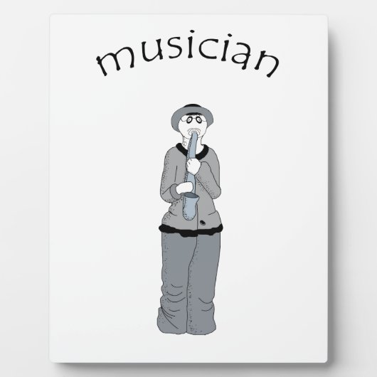 Plaque Photo musicien (Devant)