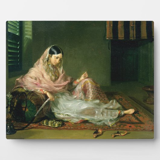 Plaque Photo Muslim Lady Recrows, 1789 (huile sur toile) (Devant)