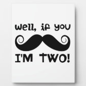 Plaque Photo Mustache du 2e anniversaire (Devant)