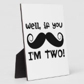 Plaque Photo Mustache du 2e anniversaire (Côté)