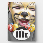 Plaque Photo Mustache Lil Man's Retro Birthday (Devant)