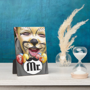 Plaque Photo Mustache Lil Man's Retro Birthday