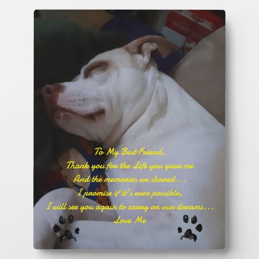 Plaque Photo My Best Friend (Devant)