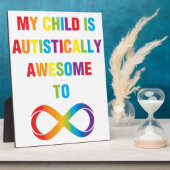 Plaque Photo My Child Autistically (Côté)