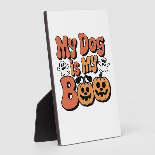 Plaque Photo My Dog Is My Boo, Teacher, Funny Dog Lover Educato (Côté)