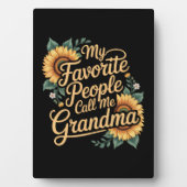 Plaque Photo My Favorite People Call Me Grandma Mother's Day (Devant)