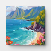 Plaque Photo Na Pali Coast Kauai Hawaii Coastline Peinture Art (Devant)