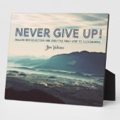 Plaque Photo N'abandonne jamais (Côté)