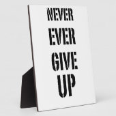 Plaque Photo N'abandonnez jamais (Côté)