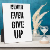 Plaque Photo N'abandonnez jamais (Côté)