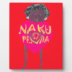 Plaque Photo Nakupenda Love Art – Conception de cœur swahili