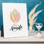 Plaque Photo Namaste Lotus Flower Tablett (Côté)