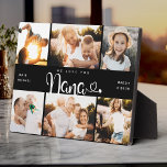 Plaque Photo NANA We Lots Hearts Modern 6 Photo Collage<br><div class="desc">On t'aime Nana ! Jolie plaque de collage photo de famille moderne et personnalisée pour montrer à grand-mère combien elle est aimée. Nous aimons cette écriture manuscrite avec des fioritures de coeur, ce qui en fait un cadeau de souvenir pour un grand-parent bien-aimé. Personnalisez avec 12 photos préférées et votre...</div>