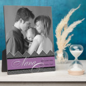 Plaque Photo Nana Zig Zag Chevron Photo personnalisée moderne (Côté)