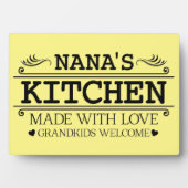 Plaque Photo Nana's Kitchen word art (Devant)