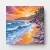 Plaque Photo Napili Bay Sunset Maui Hawaii Peinture Art (Devant)