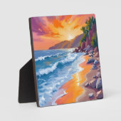 Plaque Photo Napili Bay Sunset Maui Hawaii Peinture Art (Recto)