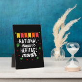 Plaque Photo National Hispanique Mois du patrimoine Funny Cadea (Côté)