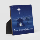 Plaque Photo nativité Jésus est la raison (Recto)