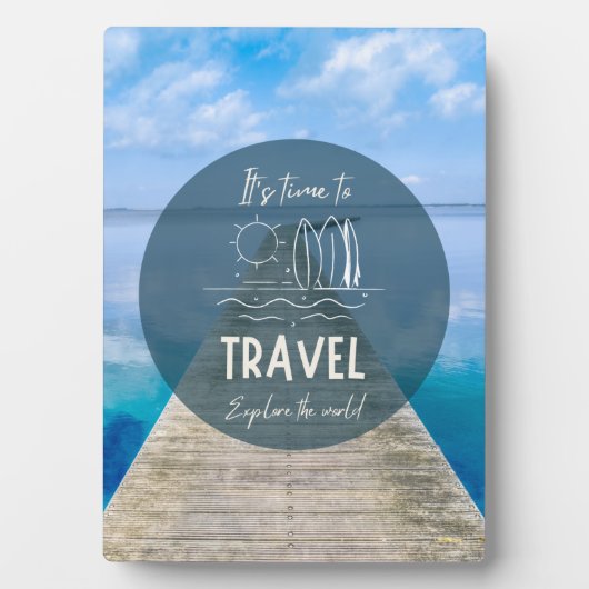 Plaque Photo Nature Il est temps de voyager Citation (Devant)