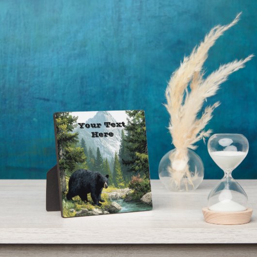 Plaque Photo Nature Ours Noir  (Insitu)