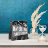 Plaque Photo Nature Trail Commence Ici signe photo rustique (Insitu)