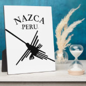 Plaque Photo Nazca Pérou Colibri Avec Texte Courbé (Côté)