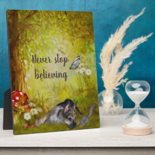 Plaque Photo Ne Cessez Jamais De Croire Au Chiot Berger Alleman