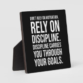 Plaque Photo Ne comptez pas sur la motivation, sur la disciplin (Recto)