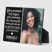 Plaque Photo Ne jamais oublier | Photo Soutenir le souvenir (Côté)