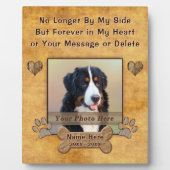 Plaque Photo Ne m'accompagne plus mais à jamais dans mon cœur (Devant)