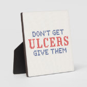 Plaque Photo Ne pas avoir d'Ulcères (Recto)