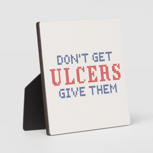 Plaque Photo Ne pas avoir d'Ulcères (Recto)