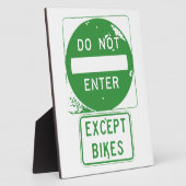 Plaque Photo Ne pas entrer sauf les vélos (Côté)