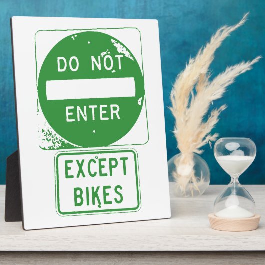 Plaque Photo Ne pas entrer sauf les vélos (Côté)