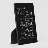 Plaque Photo Ne Pas Troubler Votre Coeur (Côté)