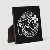 Plaque Photo Né Pour Être Un Joueur, Forcé D'Aller À L'École, J (Recto)