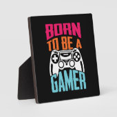 Plaque Photo Né Pour Être Un Joueur - Jeu (Recto)