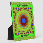 Plaque Photo Ne vous inquiétez pas d'être heureux d'impression  (Côté)