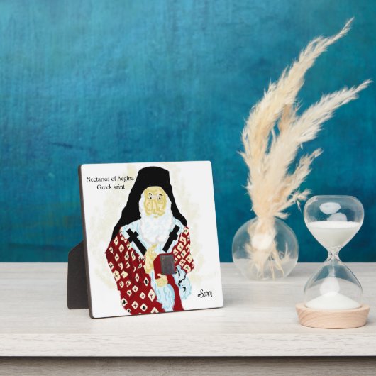 Plaque Photo  Nectarios of Aegina Greek saint (Insitu)