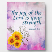 Plaque Photo Néhémie 8:10 (Devant)