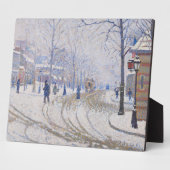 Plaque Photo Neige, Boulevard de Clichy, Paris, 1886 (Côté)