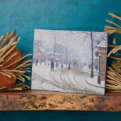 Plaque Photo Neige, Boulevard de Clichy, Paris, 1886 (Côté)