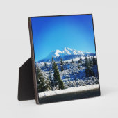 Plaque Photo Neige d'hiver à Mount Shasta, CA (Recto)