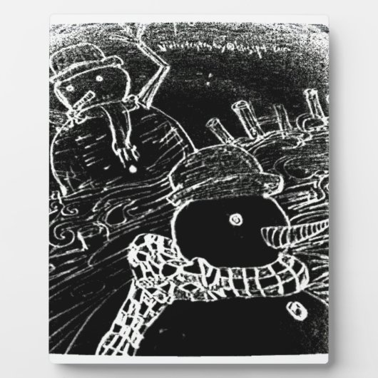 Plaque Photo Neige et Yaie en noir Noël (Devant)