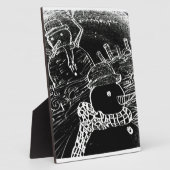 Plaque Photo Neige et Yaie en noir Noël (Côté)