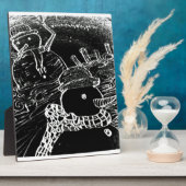 Plaque Photo Neige et Yaie en noir Noël (Côté)