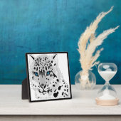 PLAQUE PHOTO NEIGE LEOPARD ANIMAL (Insitu)