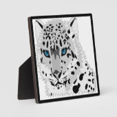 PLAQUE PHOTO NEIGE LEOPARD ANIMAL (Recto)